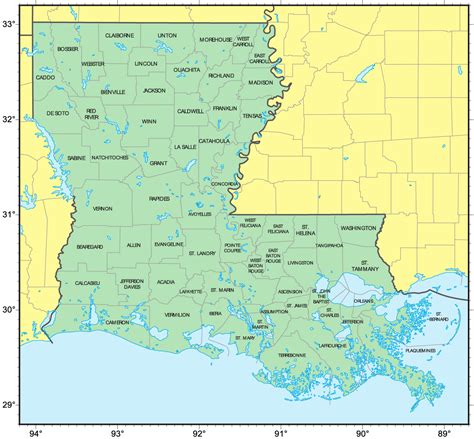 map of louisiana counties.